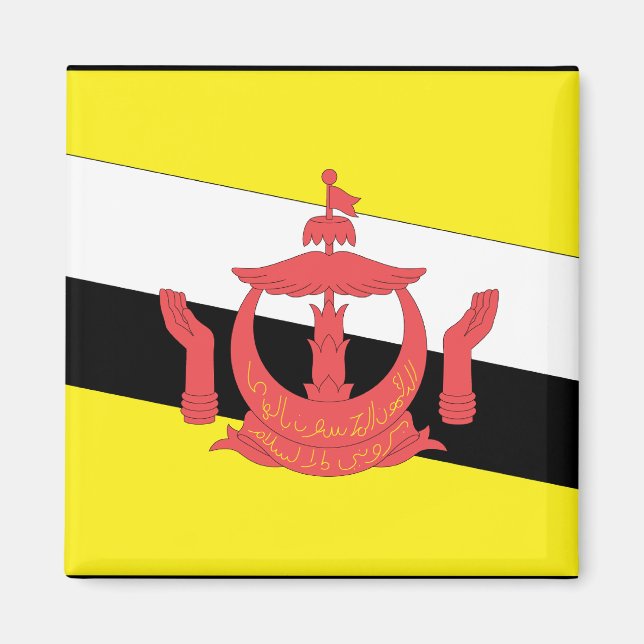 Brunei Flagga Magnet (Framsidan)