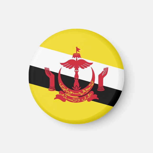 Brunei flagga magnet (Framsidan)