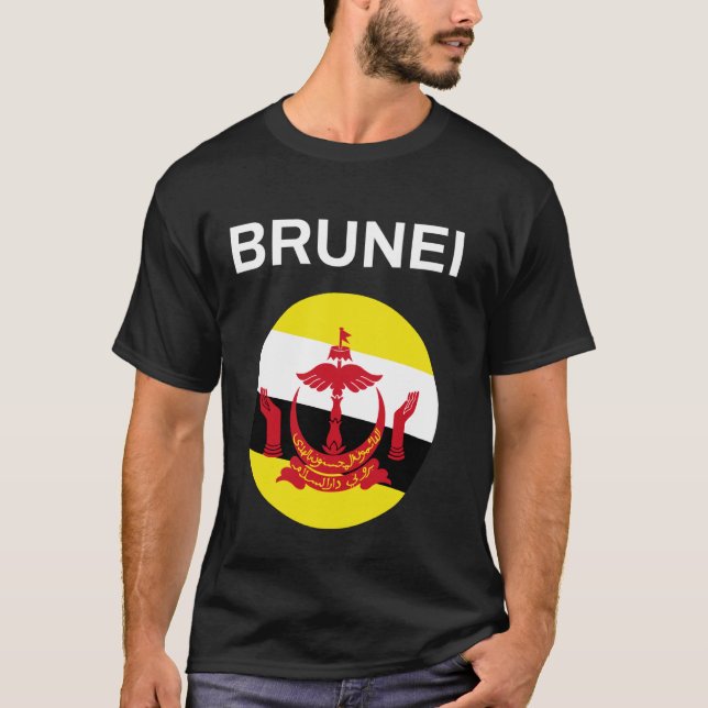 Brunei flagga Modern T Shirt (Framsida)