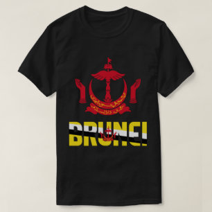 Brunei Flagga och Jacka av Arm Patriotic T Shirt