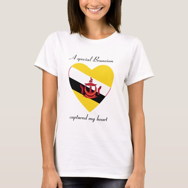 Brunei Flagga Söt T-Shirt (Framsida)