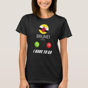 Brunei Flagga Souvenir Brunei begär T Shirt