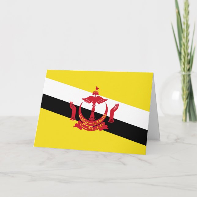 Brunei flagga tack kort (Framsida)