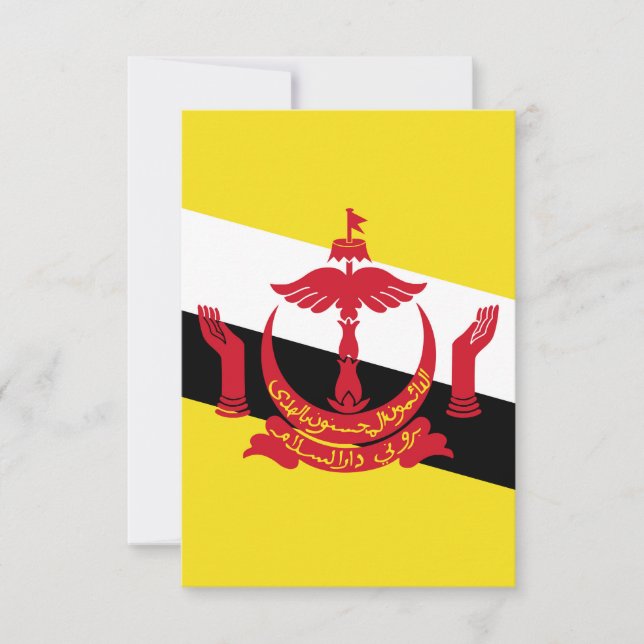 Brunei flagga tack kort (Framsida)