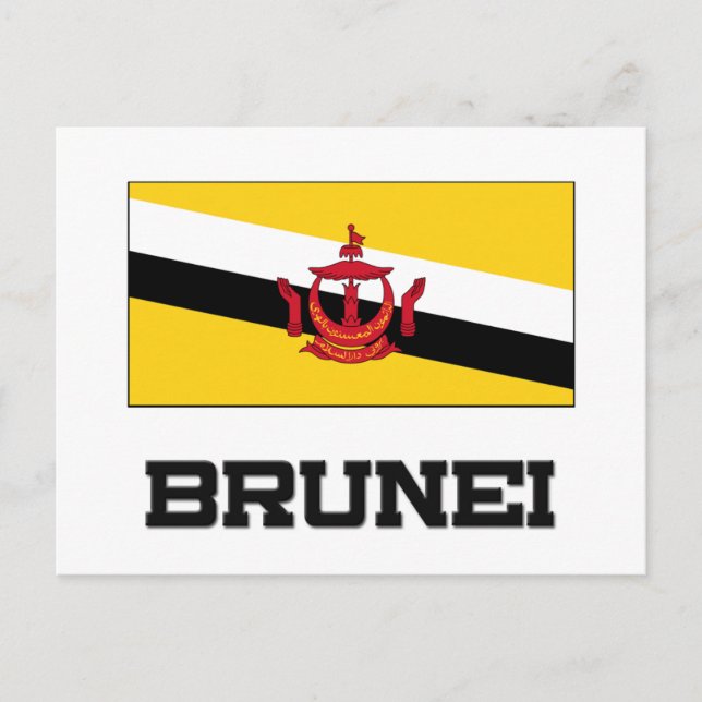 Brunei Flagga Vykort (Framsida)