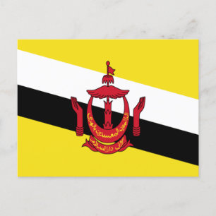 Brunei Flagga Vykort