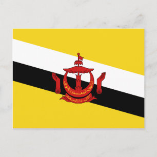 Brunei Flagga vykort