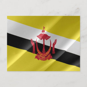 Brunei - Flagga Wave - Vykort