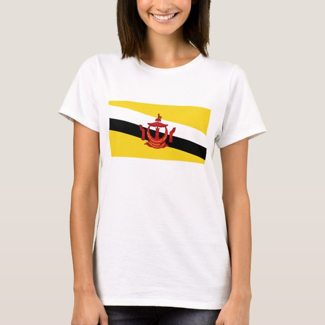 Brunei Flagga x Karta T-Shirt (Framsida)