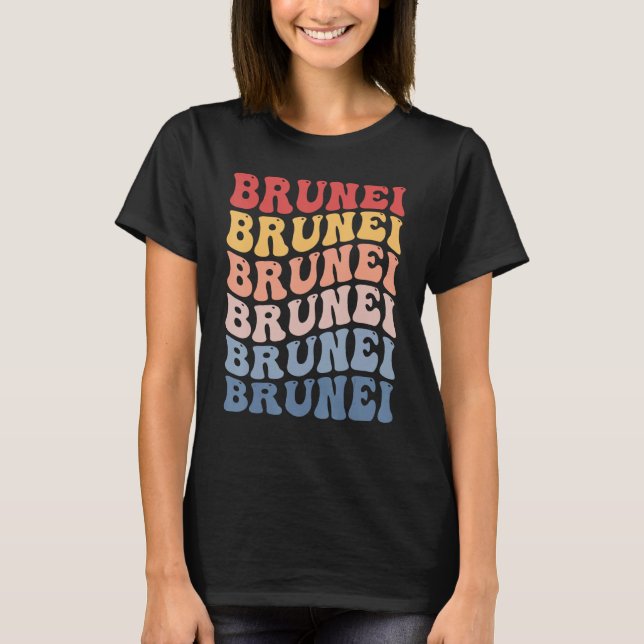 Brunei Groovy Retro Bruneian T Shirt (Framsida)