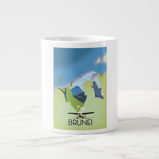 Brunei kartoreseaffisch jumbo mugg (Framsidan)