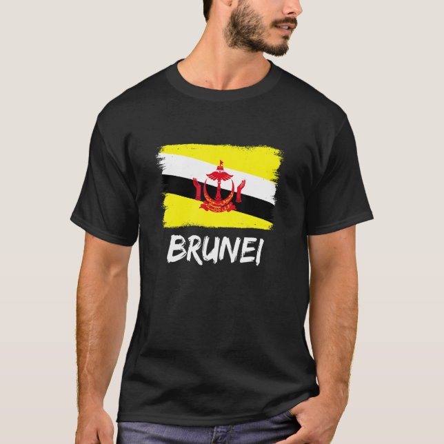Bruneianska flaggan Brunei T Shirt (Framsida)