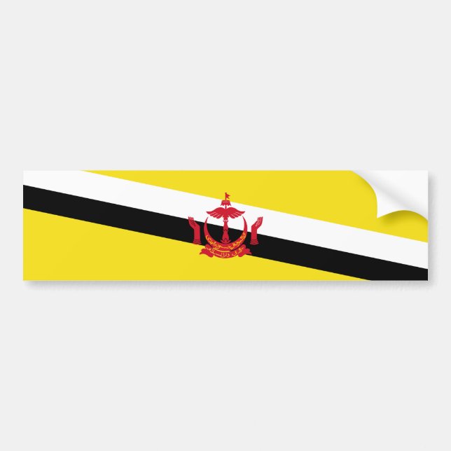 Bruneis patriotiska flagga bildekal (Framsidan)