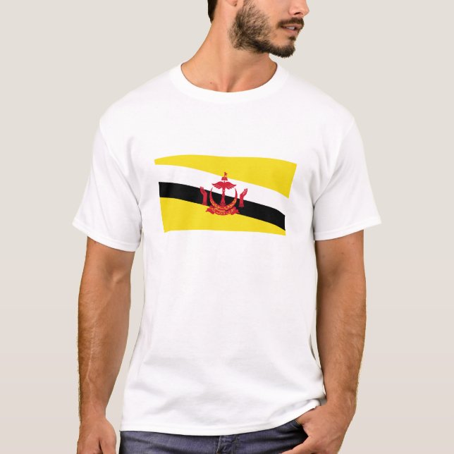 Bruneis patriotiska flagga t shirt (Framsida)