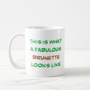 brunett, underbar kaffemugg