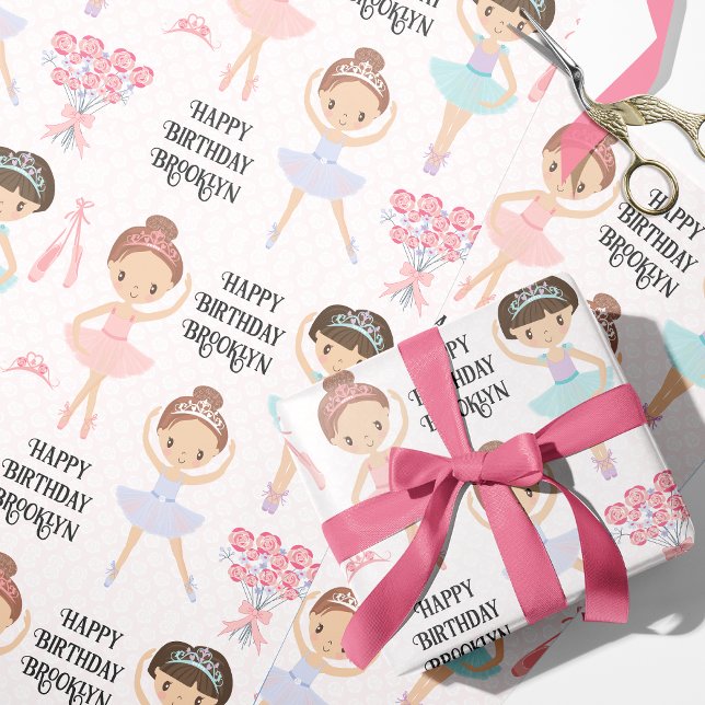 Brunette Ballerina Personlig Presentpapper (Skapare uppladdad)