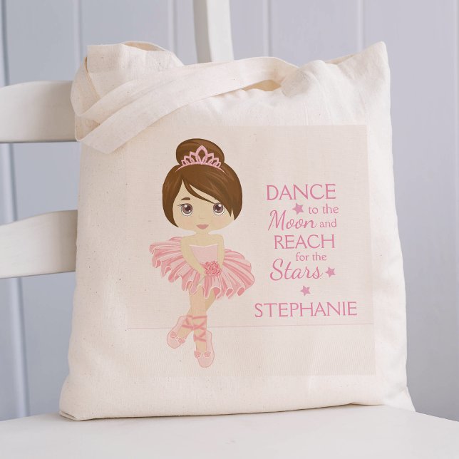 Brunette Ballerina Personlig Tygkasse (Skapare uppladdad)