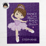 Brunette Ballerina Pussel<br><div class="desc">Anpassa det multikulturella Ballerina-pusslet. Kolla in fler av min personlig Ballerina-gåvor.</div>