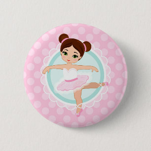 Brunette Ballerina - Rosa Ballet Dancer Girl Knapp