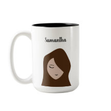 Brunette Beauty: Anpassningsbar tjejillustration M