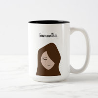 Brunette Beauty: Anpassningsbar tjejillustration M