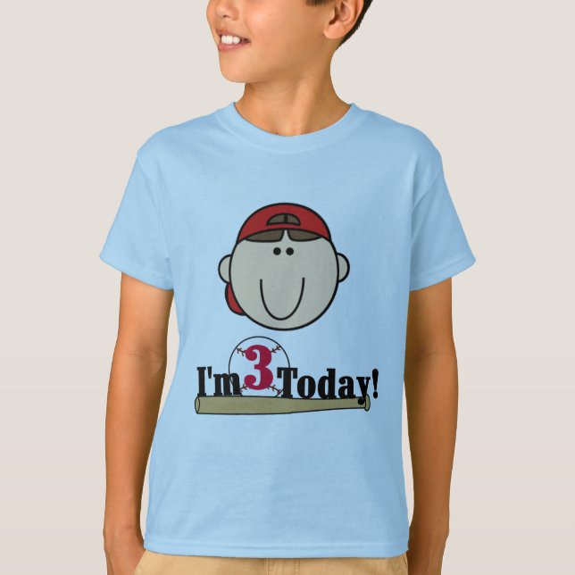 Brunette Boy Baseball Tshirts (Framsida)