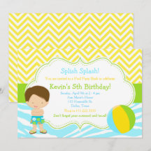 Brunette Boy Bassäng Party Bash Party