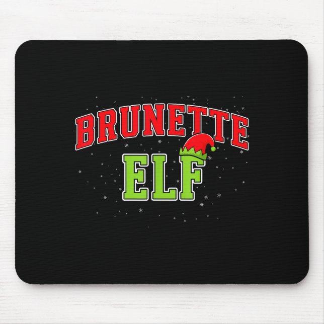 Brunette Elf Christmas Family Matching Group Xmas  Musmatta (Framsidan)