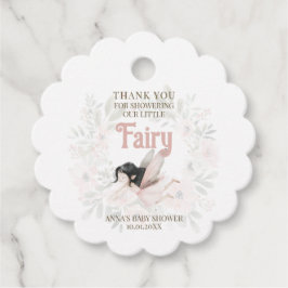 Brunette Fairy Baby Shower Tack Gåvor Etiketter