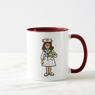 Brunette Female Mugg Lägg till Namn!