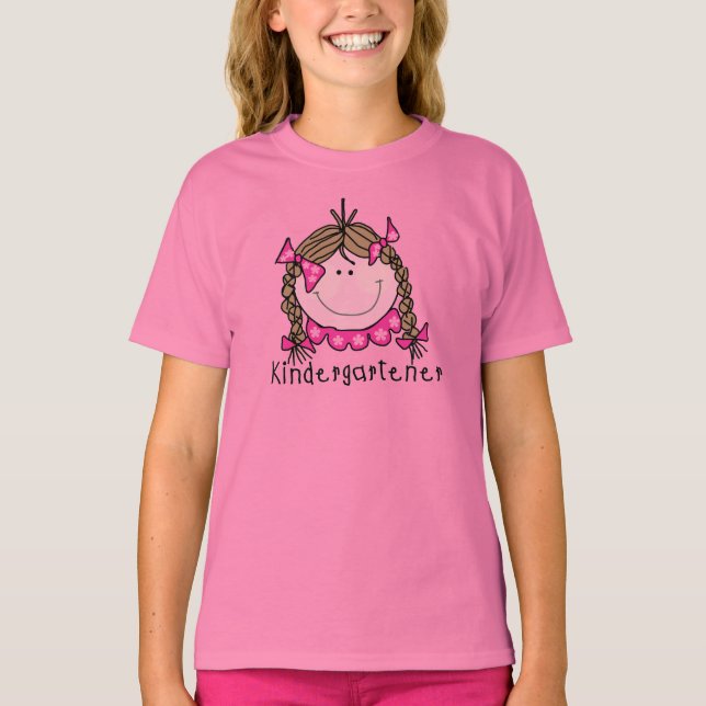 Brunette Girl Kindergarten Tshirts och Gifts (Framsida)