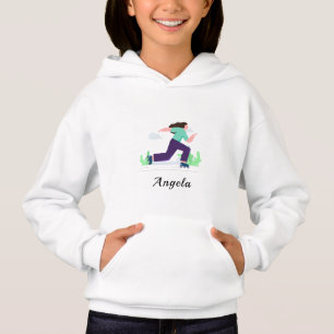 Brunette Girl Skating Skater Rollerblading Namn T Shirt