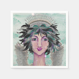 Brunette Guardian Angel Magi Angelica Pappersservett