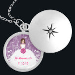 Brunette Lavender Bröllop Bridesmaid Necklace Silverpläterat Halsband<br><div class="desc">Behåll Necklaces Välj antingen Silver Plattat Guld Avsluta eller Sterling silver Unik Personlig Anpassningsbar !st Bröllopsfest för julklapp av Bröllop Keepsakt Necklaces - om du vill ändra bakgrund färg - klicka på anpassa - klicka på redigera - välj sista verktyg i rullgardinsmenyn och välj från ett av de färger som...</div>