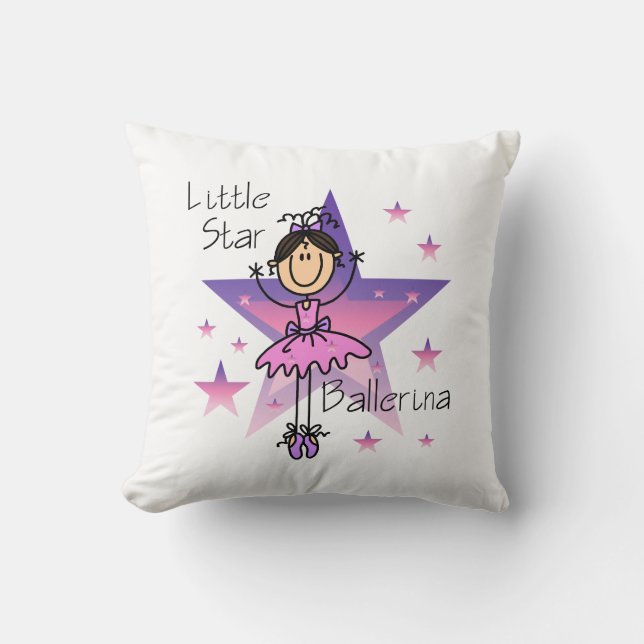 Brunette Little Star Ballerina Pillow Kudde (Framsida)