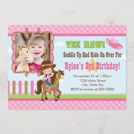 Brunette med födelsedagsinbjudan 5x7-kort inbjudningar