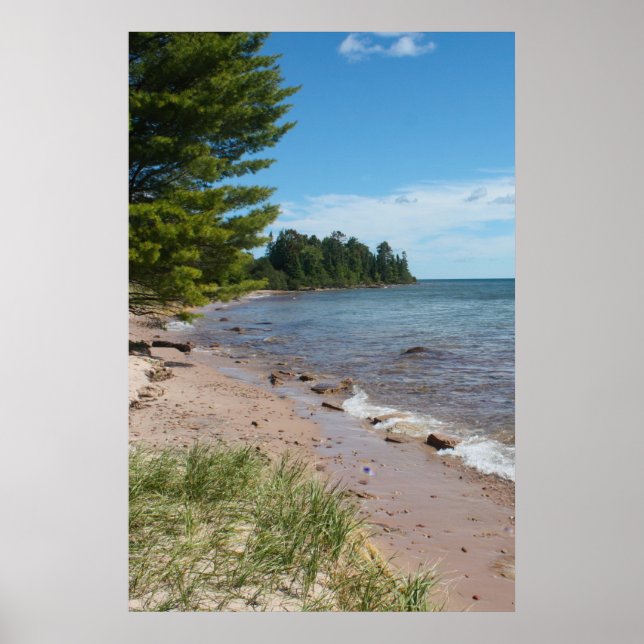 Brunette Park Shoreline — Lake Superior, Michigan Poster (Framsidan)