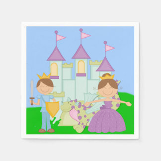 Brunette Prince och Princess Papper Napkins Pappersservett