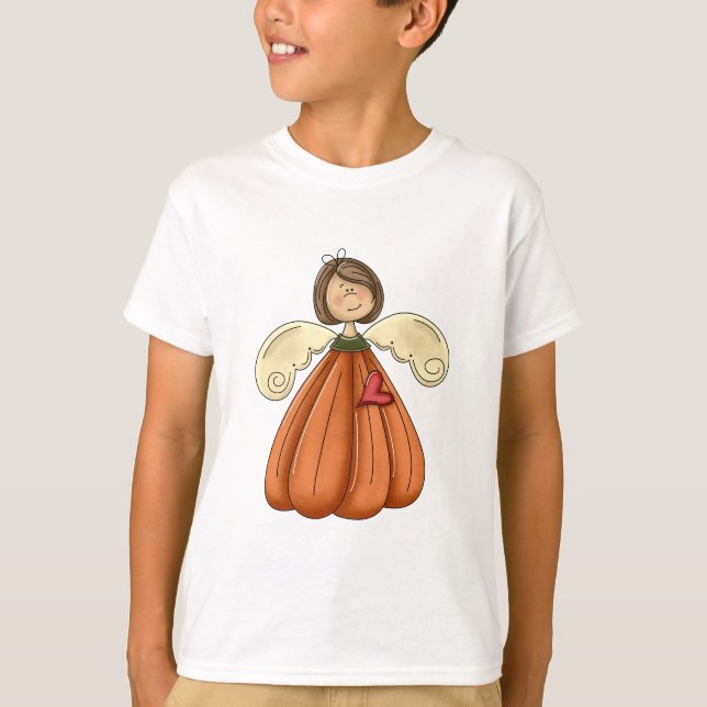 brunette pumpkin ängel t shirt (Framsida)