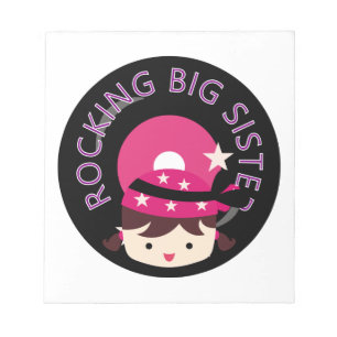 Brunette Rocking Big Sister Anteckningsblock