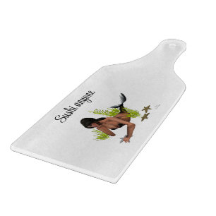 Brunette Sjöjungfru Starfish Paddle Clearboard Boa