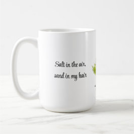 Brunette Sjöjungfru with Starfish Coffee Mugg