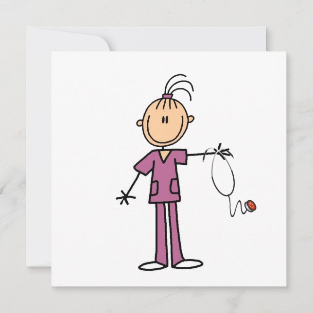 Brunette Stick figur Nurse (Framsida)