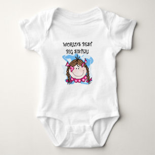 Brunette World's Best Big Sister Tshirts and Gifts