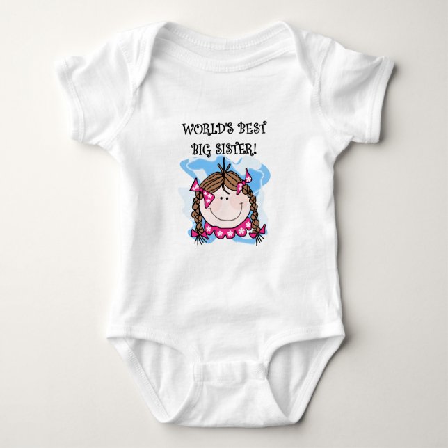 Brunette World's Best Big Sister Tshirts and Gifts (Framsida)