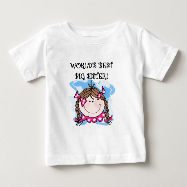Brunette World's Best Big Sister Tshirts and Gifts (Framsida)