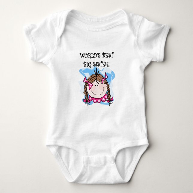 Brunette World's Best Big Sister Tshirts and Gifts (Framsida)
