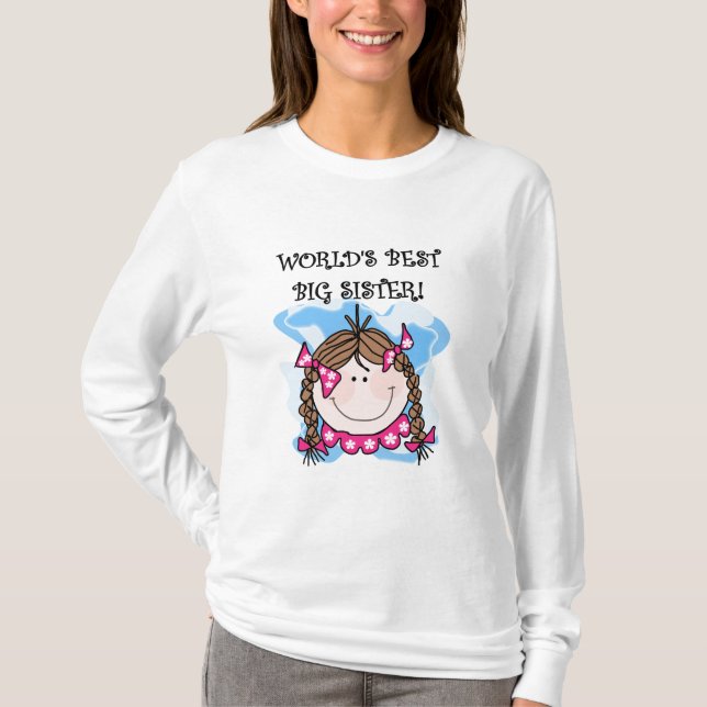 Brunette World's Best Big Sister Tshirts and Gifts (Framsida)
