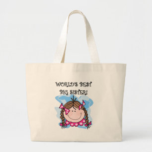 Brunette World's Best Big Sister Tshirts and Gifts Jumbo Tygkasse