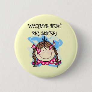 Brunette World's Best Big Sister Tshirts and Gifts Knapp
